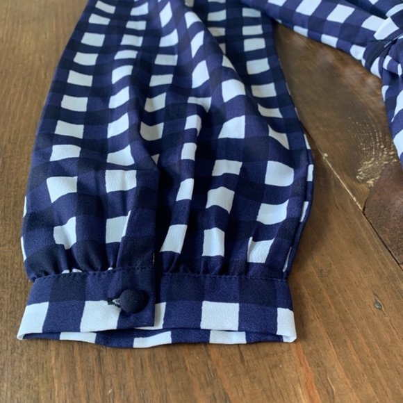 sale!Banana Republic Off Shoulder Gingham Dress - Picture 7 of 8